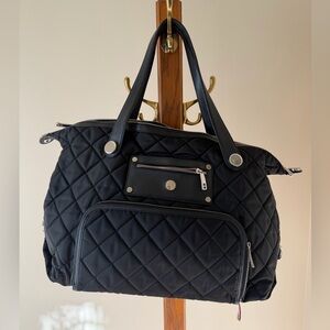 Knomo London Quilted Professional Laptop Bag 20” Long with Leather Handles